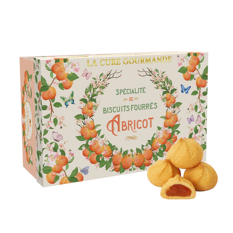 GE485- COFFRET DE BISCUITS FOURRES ABRICOT