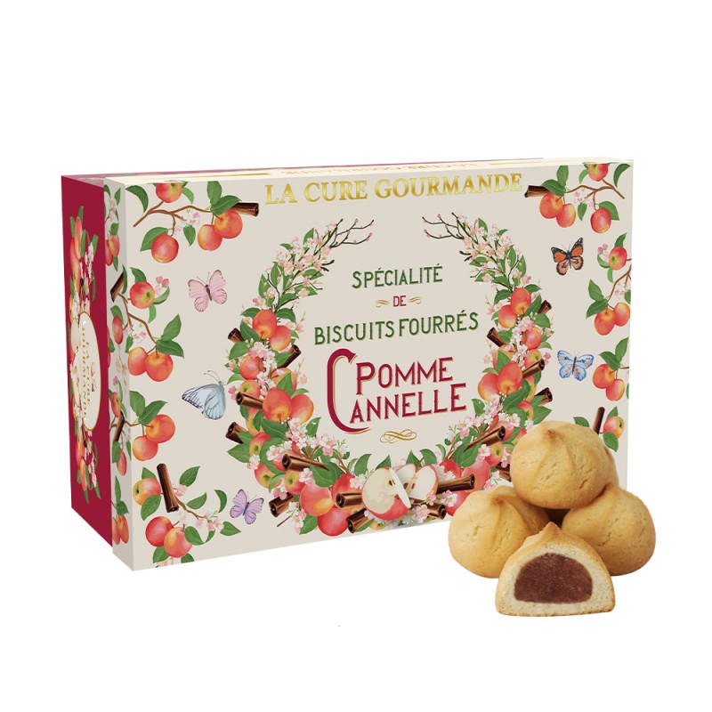 GE486- COFFRET DE BISCUITS FOURRES POMME CANNELLE (x15)