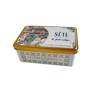 GE624 - BOITE METAL SETE BISCUITS FOURRES AU CHOCOLAT