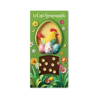 PE663 - CHOCOLAT NOIR & DRAGEES AU CHOCOLAT PÂQUES