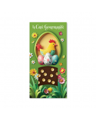 PE663 - CHOCOLAT NOIR & DRAGEES AU CHOCOLAT PÂQUES